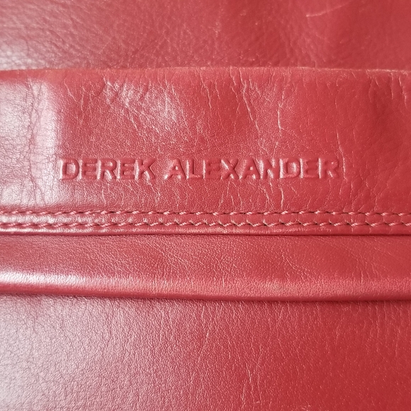 Derek Alexander Red Leather Shoulder Bag - Picture 4 of 6